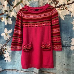 Baby Gap girls sweater dress adorable design with pockets, size 4T